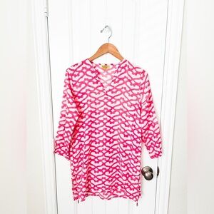 Roberta Roller Rabbit XS Cotton Pink and White Tunic